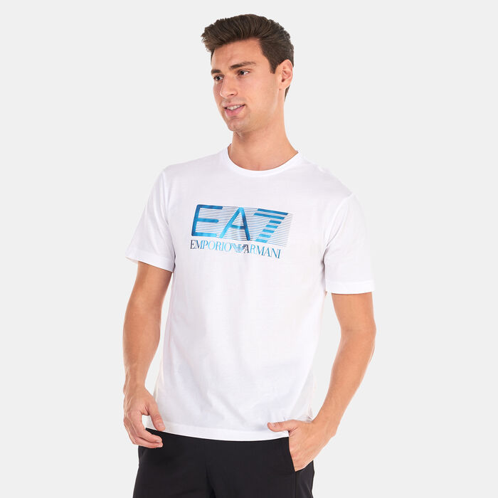 EA7 Emporio Armani Men's Train Visibility Pima T-Shirt White EA7 Emporio Armani Men's Train Visibility Pima T-Shirt White image number 0