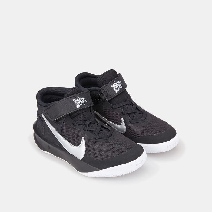Nike Kids' Team Hustle D10 FlyEase Shoe Black Nike Kids' Team Hustle D10 FlyEase Shoe Black image number 1