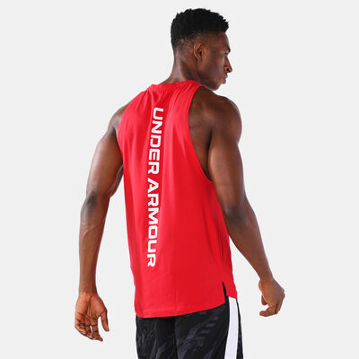 Under Armour Men's Baseline Cotton Tank Top Red Under Armour Men's Baseline Cotton Tank Top Red