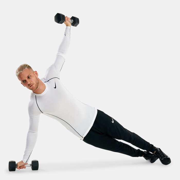 Nike Men's Pro Dri-Fit Tight T-Shirt White Nike Men's Pro Dri-Fit Tight T-Shirt White image number 2