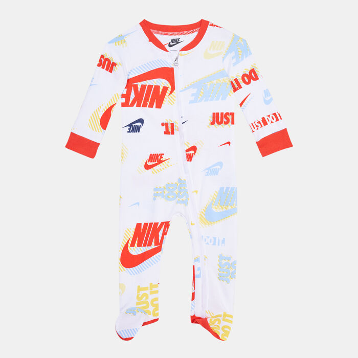 Nike Kids' Active Joy Footed Coverall (Baby and Toddler) White Nike Kids' Active Joy Footed Coverall (Baby and Toddler) White image number 0