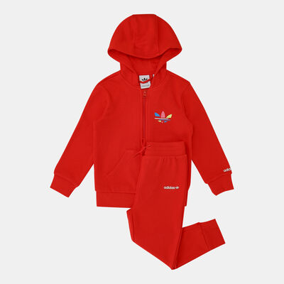 adidas Originals Kids' Adicolor Full-Zip Tracksuit Red