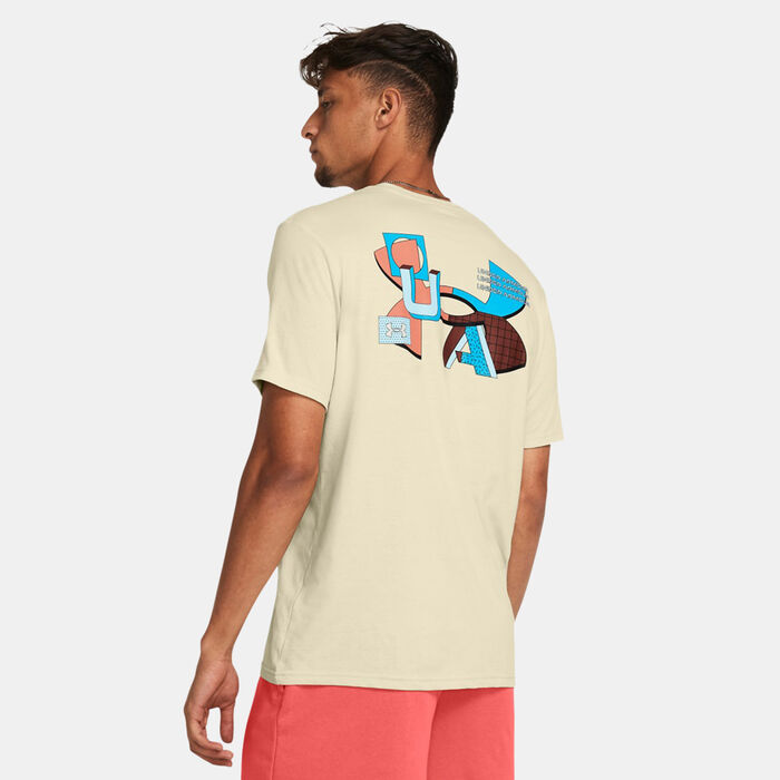 Under Armour Men's Colourblock Logo T-Shirt White Under Armour Men's Colourblock Logo T-Shirt White image number 1