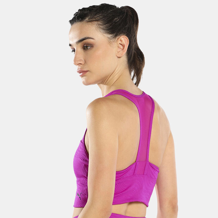 PUMA Women's Mid Impact Flawless Sports Bra Pink PUMA Women's Mid Impact Flawless Sports Bra Pink image number 1