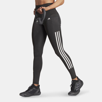 adidas Women's Optime 3-Stripes Training Leggings Black