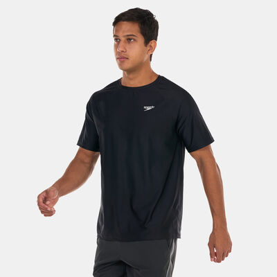 Speedo Men's Essential Swim T-Shirt Black Speedo Men's Essential Swim T-Shirt Black
