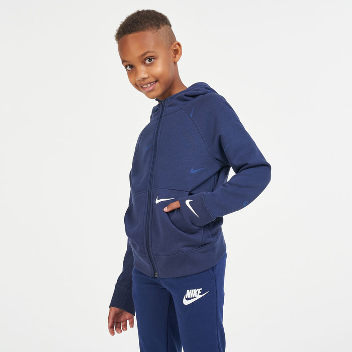 Nike Kids' Swoosh Fleece Jacket Blue Nike Kids' Swoosh Fleece Jacket Blue image number 0