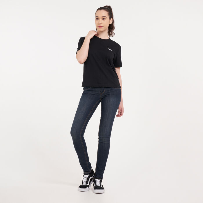 Vans Women's Junior V Boxy T-Shirt Black Vans Women's Junior V Boxy T-Shirt Black image number 2