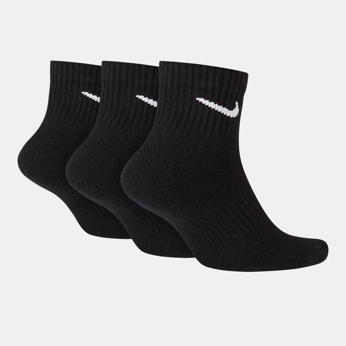 Nike Everyday Cushion Ankle Socks (3 Pairs) Black Nike Everyday Cushion Ankle Socks (3 Pairs) Black image number 1