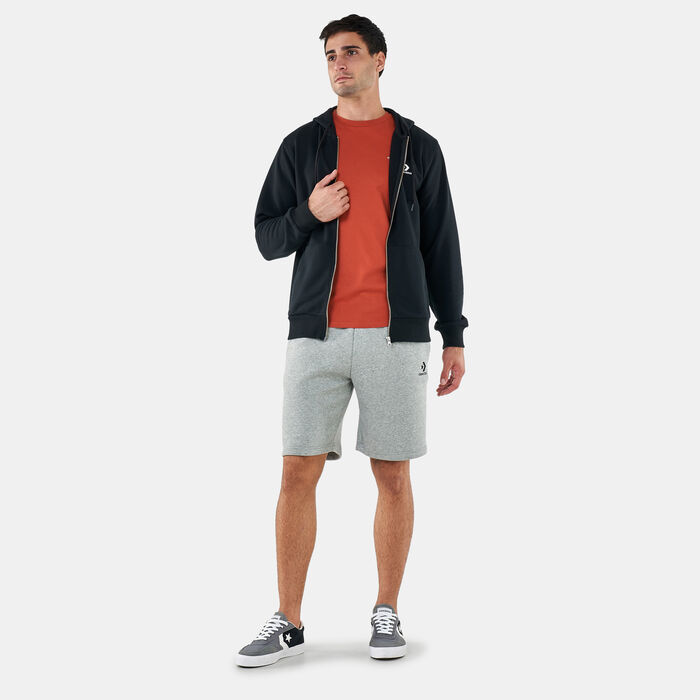 Converse Men's Embroidered Star Chevron Full-Zip Hoodie Black Converse Men's Embroidered Star Chevron Full-Zip Hoodie Black image number 2