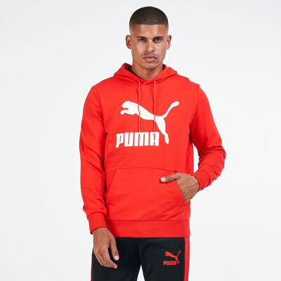 PUMA Men's Classics Logo Hoodie Red