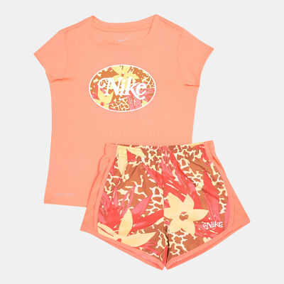 Nike Kids' Sport Distort Dri-FIT Tempo T-Shirt and Shorts Set (Younger Kids) Pink