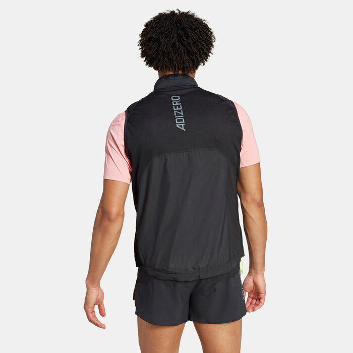 adidas Men's Adizero Padded Running Vest Black image number 1