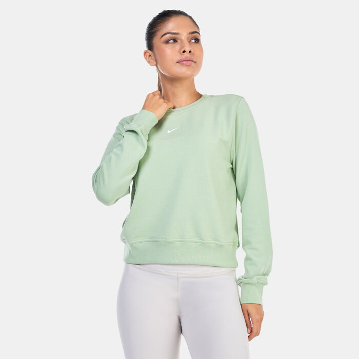 Nike Women's Dri-FIT One French Terry Sweatshirt Green image number 0