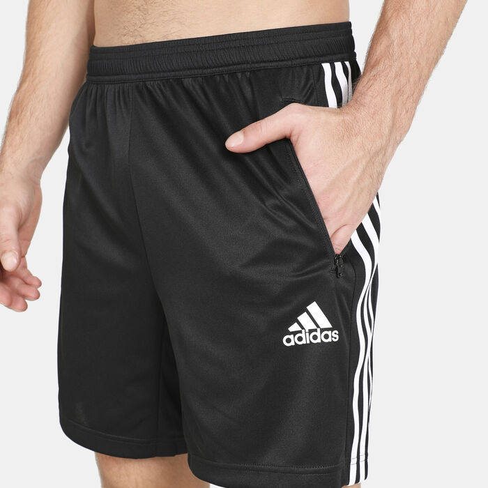 adidas Men's Primeblue Designed 2 Move 3-Stripes Shorts Black image number 3