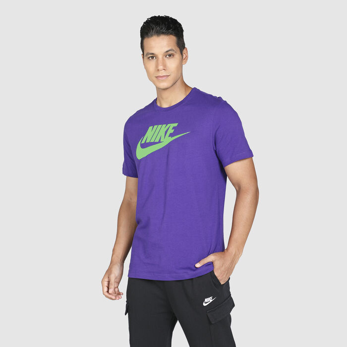 Nike Men's Sportswear Icon Futura T-Shirt Purple Nike Men's Sportswear Icon Futura T-Shirt Purple image number 0