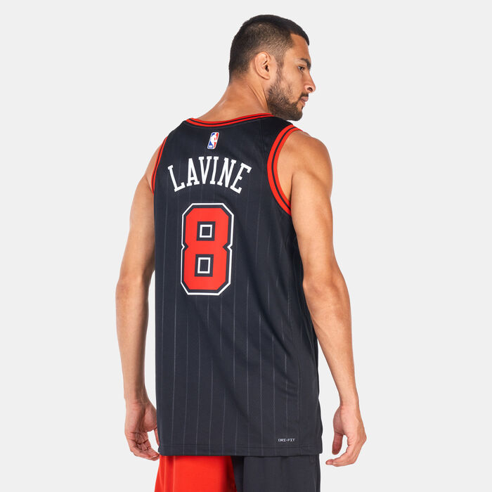 Jordan Men's NBA Chicago Bulls Statement Edition Swingman Basketball Jersey Black Jordan Men's NBA Chicago Bulls Statement Edition Swingman Basketball Jersey Black image number 1