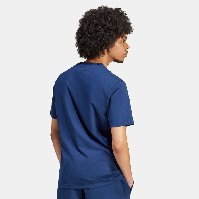 adidas Originals Men's Trefoil Essentials T-Shirt Blue adidas Originals Men's Trefoil Essentials T-Shirt Blue image number 1