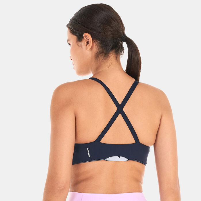 adidas Women's Aeroimpact Training Light-Support Techfit Sports Bra Blue adidas Women's Aeroimpact Training Light-Support Techfit Sports Bra Blue image number 1