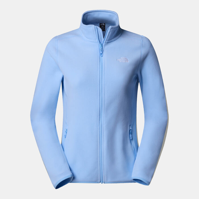 The North Face Women's 100 Glacier Fleece Hiking Jacket Blue The North Face Women's 100 Glacier Fleece Hiking Jacket Blue image number 0