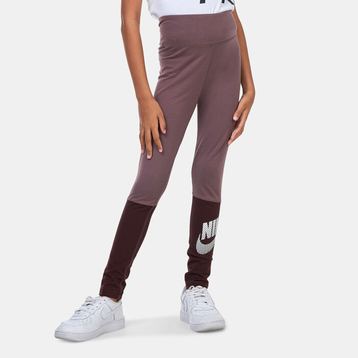 Nike Kids&rsquo; Sportswear Favourites Dance Leggings (Older Kids) Brown image number 1
