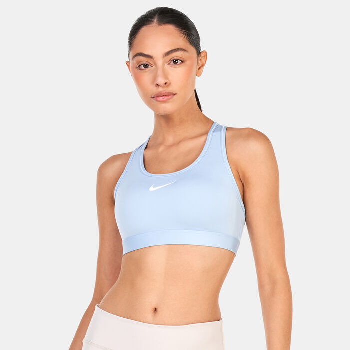 Nike Women's Dri-FIT Swoosh Medium-Support Training Sports Bra Blue image number 0