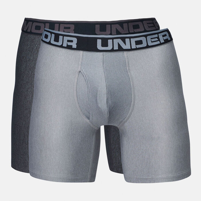 Under Armour Men's O Series 6-Inch Boxer (2 Pack) Grey image number 0