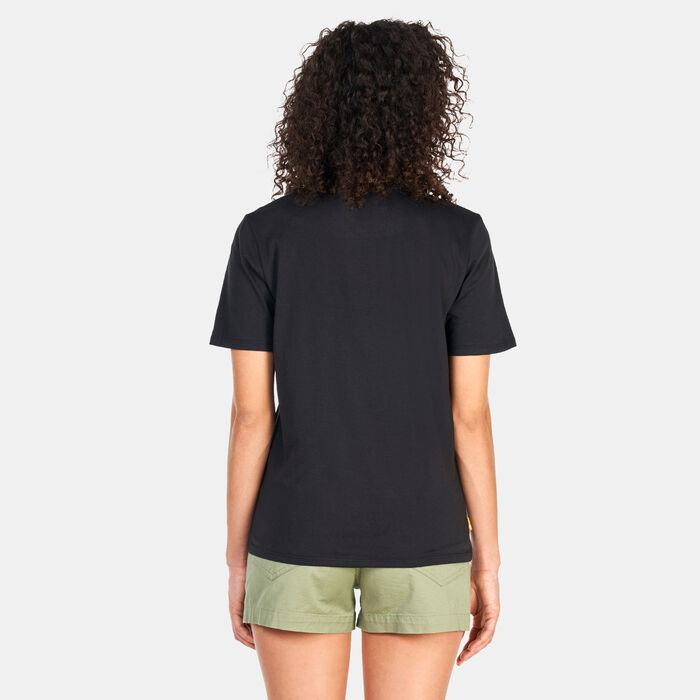 Timberland Women's Linear Logo T-Shirt Black Timberland Women's Linear Logo T-Shirt Black image number 1