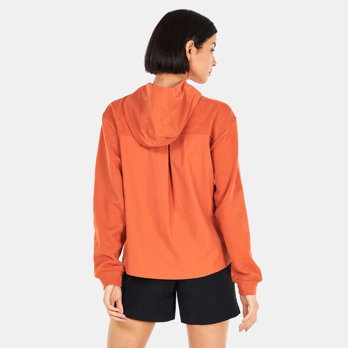 Timberland Women's Discovery Mix Media Hoodie Orange image number 1