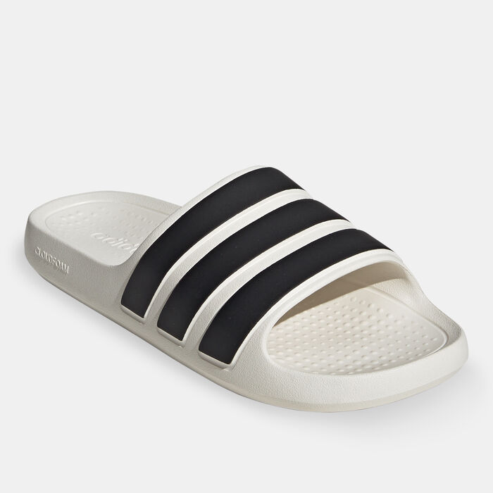 adidas Men's Adilette Flow Slides White adidas Men's Adilette Flow Slides White image number 1