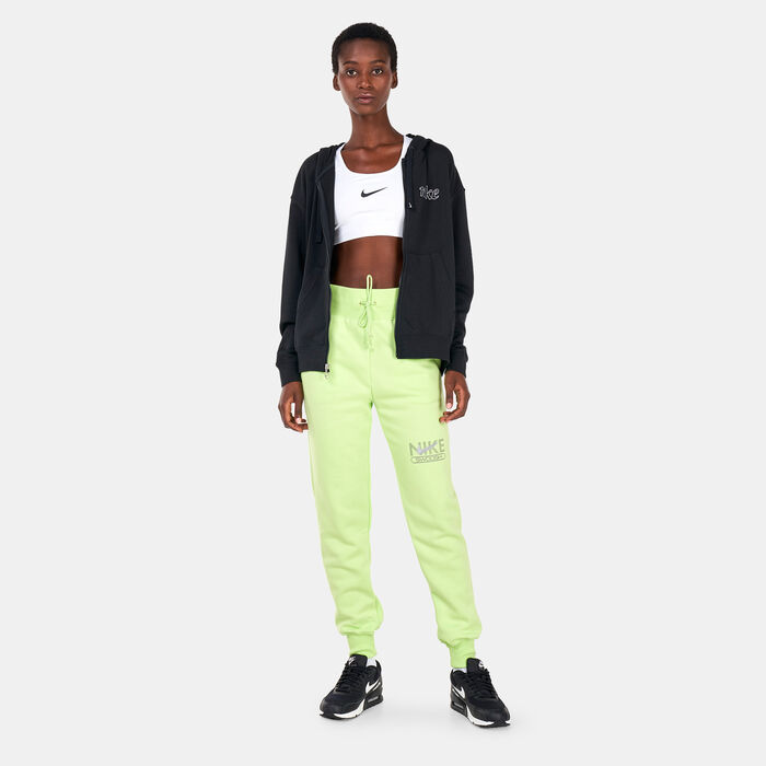 Nike Women's Sportswear Swoosh Fleece Joggers Green Nike Women's Sportswear Swoosh Fleece Joggers Green image number 2