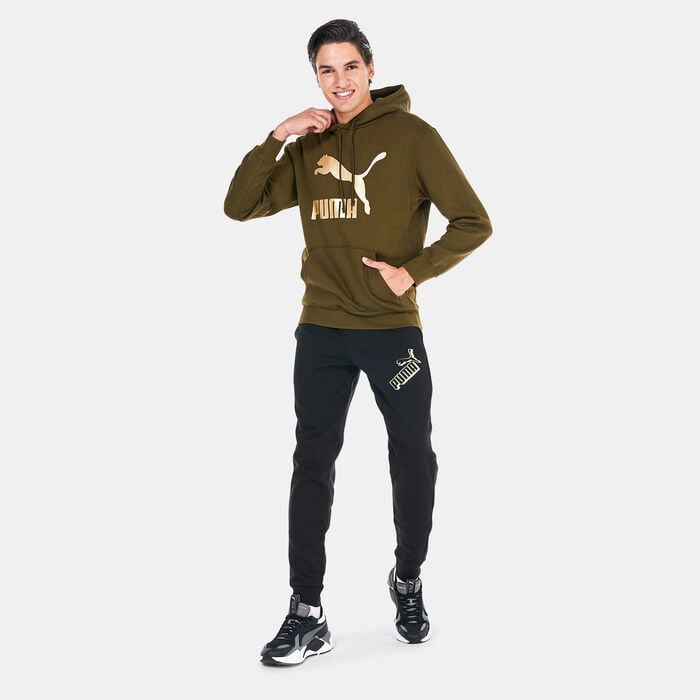 PUMA Men's Essentials+ Big Logo Sweatpants Black PUMA Men's Essentials+ Big Logo Sweatpants Black image number 2