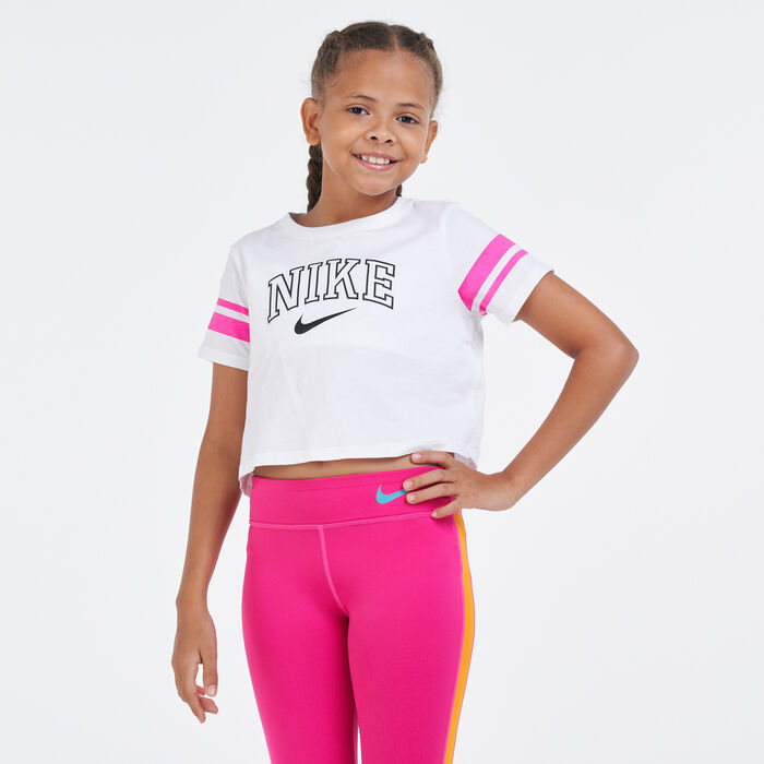 Nike Kids' Sporty Cropped T-Shirt White Nike Kids' Sporty Cropped T-Shirt White image number 0