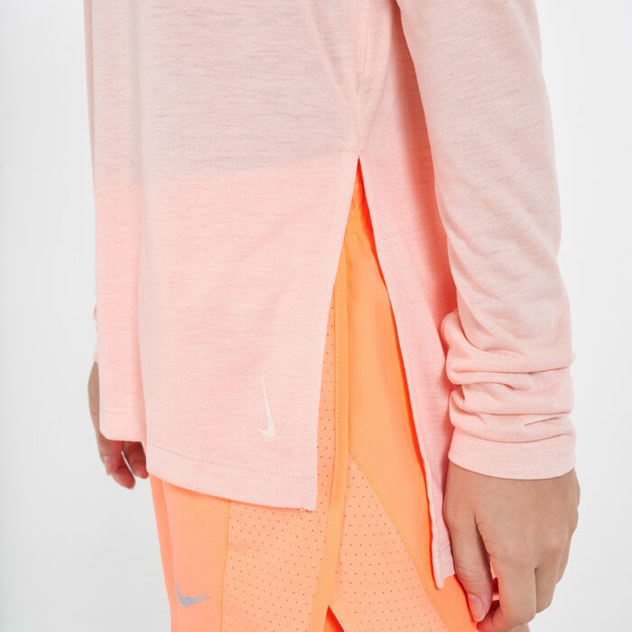 Nike Women's Yoga Layer T-Shirt Orange Nike Women's Yoga Layer T-Shirt Orange image number 3