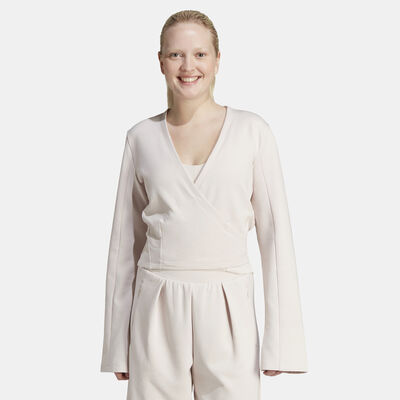 adidas Women's Yoga Cover-Up Training Top Beige