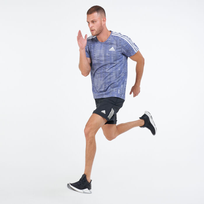 adidas Men's Own The Run Primeblue T-Shirt Blue adidas Men's Own The Run Primeblue T-Shirt Blue image number 2