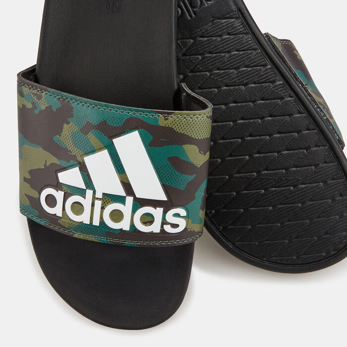 adidas Men's Adilette Comfort Slides Green adidas Men's Adilette Comfort Slides Green image number 2
