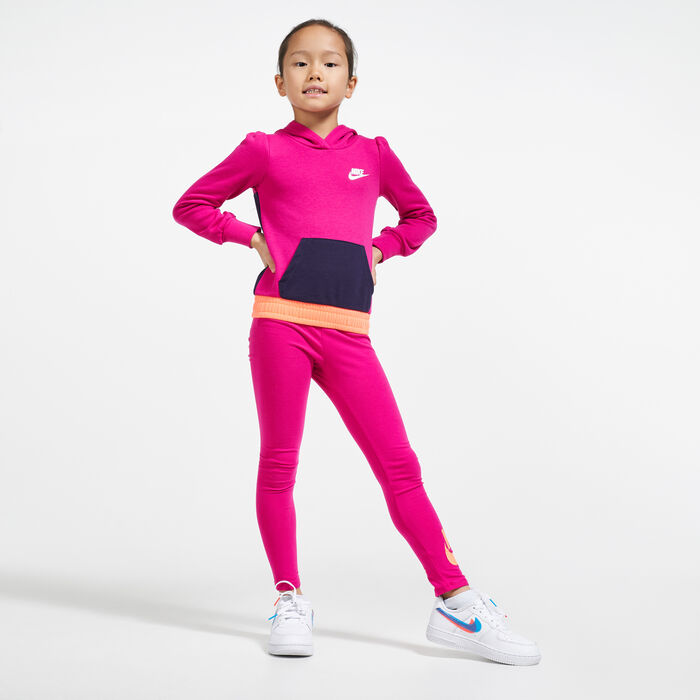 Nike Kids' French Terry Hoodie Pink image number 2