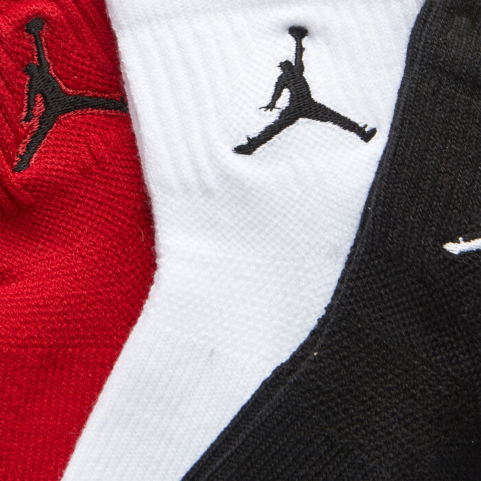 Jordan Jumpman Quarter Socks (3-Pack) Black Jordan Jumpman Quarter Socks (3-Pack) Black image number 1