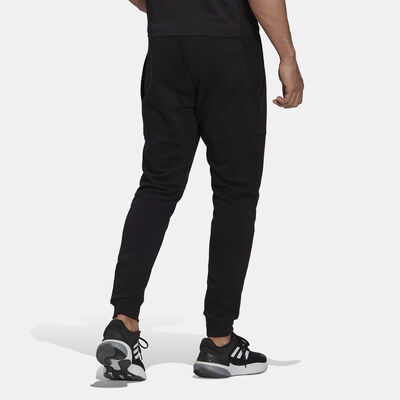 adidas Men's Essentials Brand Love French Terry Sweatpants Black