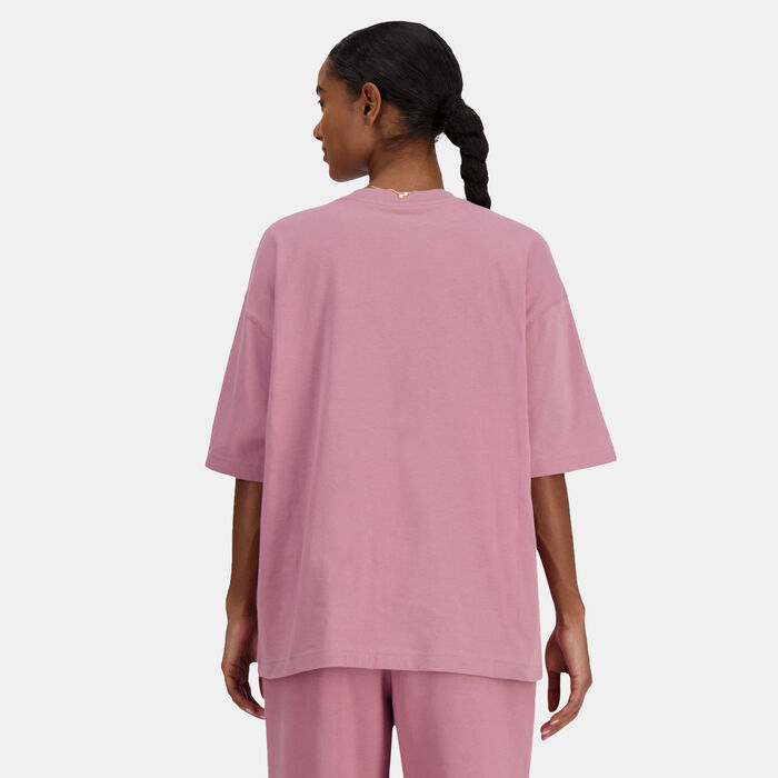 New Balance Women's Iconic Collegiate T-Shirt Red New Balance Women's Iconic Collegiate T-Shirt Red image number 3