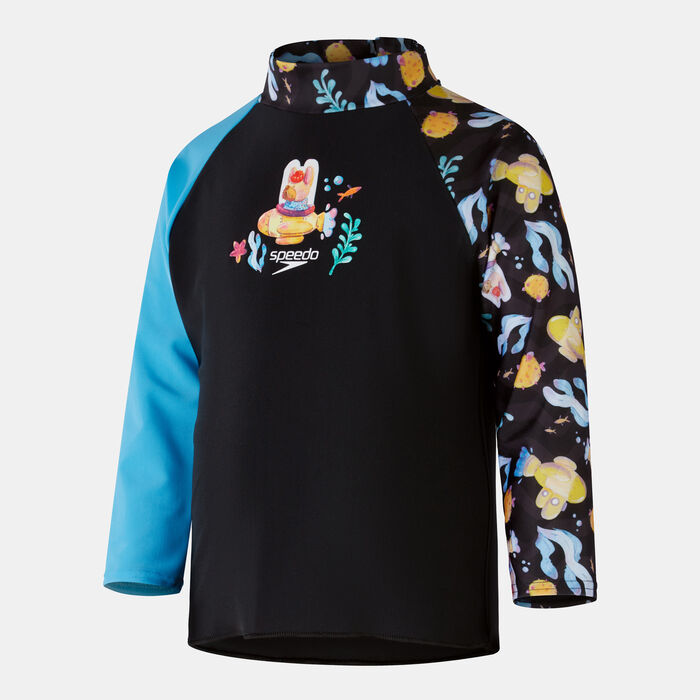Speedo Kids' Digital Long Sleeve Swimming Rashguard Black Speedo Kids' Digital Long Sleeve Swimming Rashguard Black image number 0