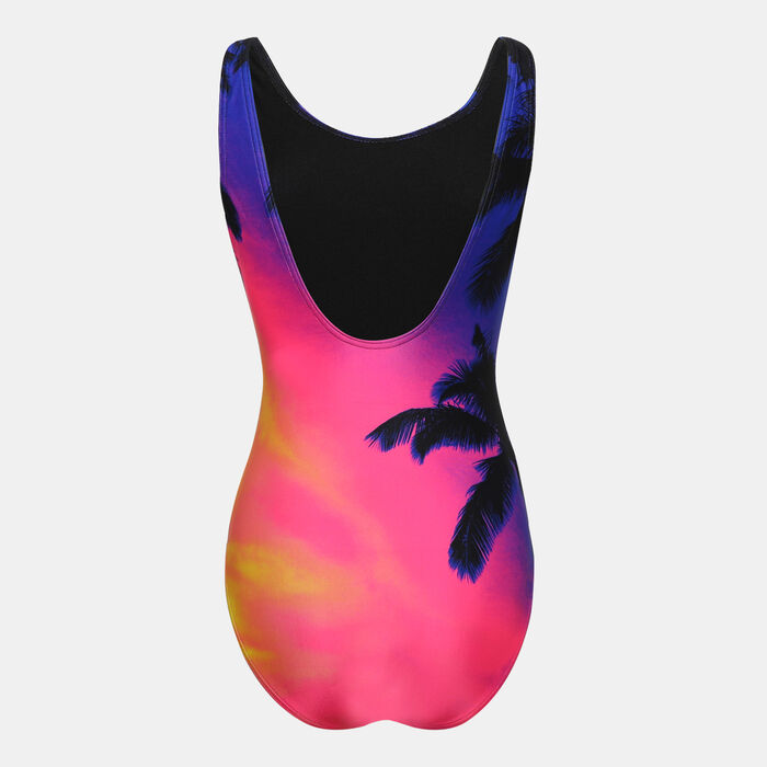 Speedo Women's Digital Placement U-Back One-Piece Swimsuit Black Speedo Women's Digital Placement U-Back One-Piece Swimsuit Black image number 1