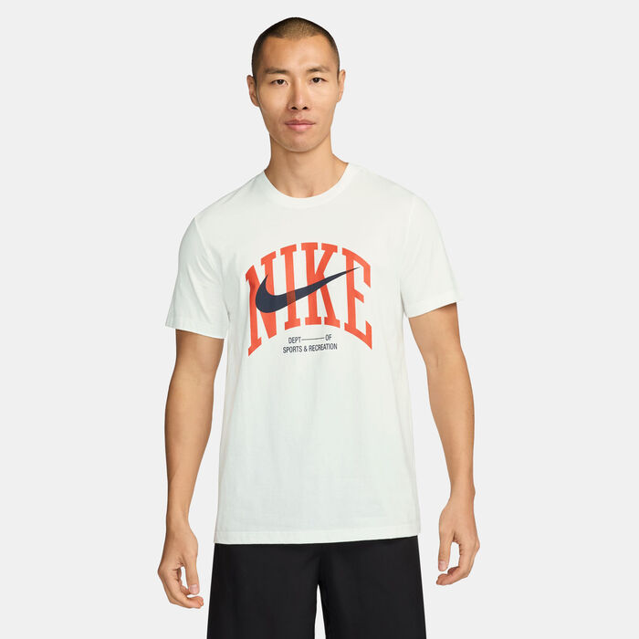 Nike Men's Dri-FIT Fitness Training T-Shirt Ivory Nike Men's Dri-FIT Fitness Training T-Shirt Ivory image number 0