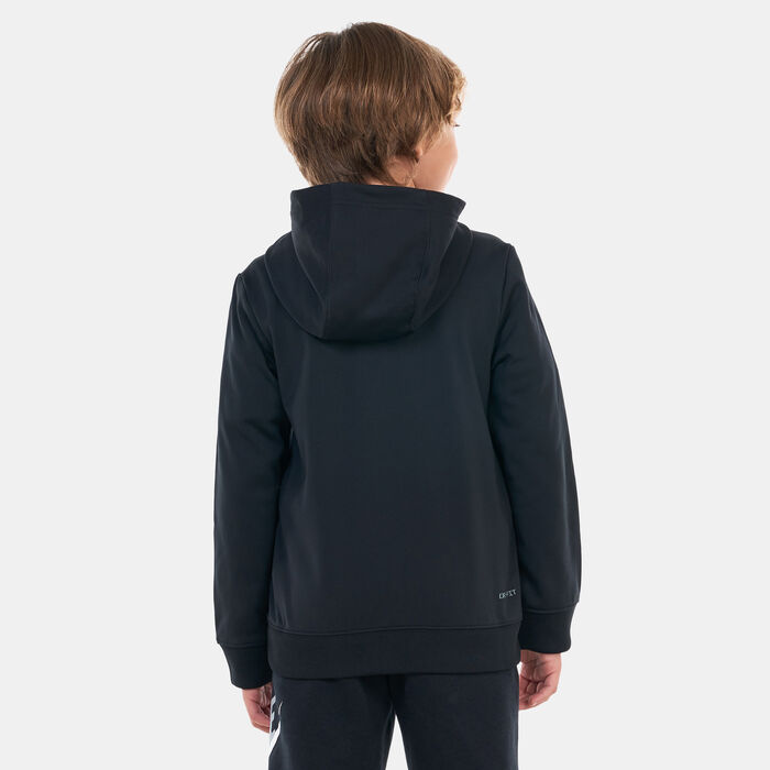 Nike Kids' Sportswear Repeat Full-Zip Hoodie (Older Kids) Black Nike Kids' Sportswear Repeat Full-Zip Hoodie (Older Kids) Black image number 1