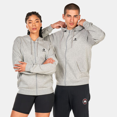 Converse Star Chevron Embroidered Classic Hoodie Grey