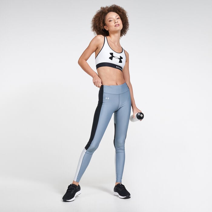 Under Armour Women's Armour Mid Keyhole Graphic Sports Bra White Under Armour Women's Armour Mid Keyhole Graphic Sports Bra White image number 2