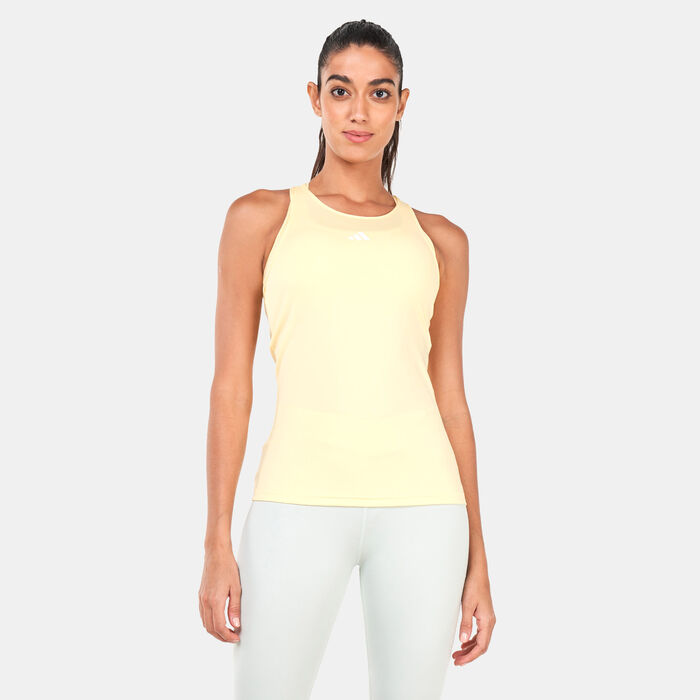 adidas Women's Techfit Racerback Training Top yellow image number 0