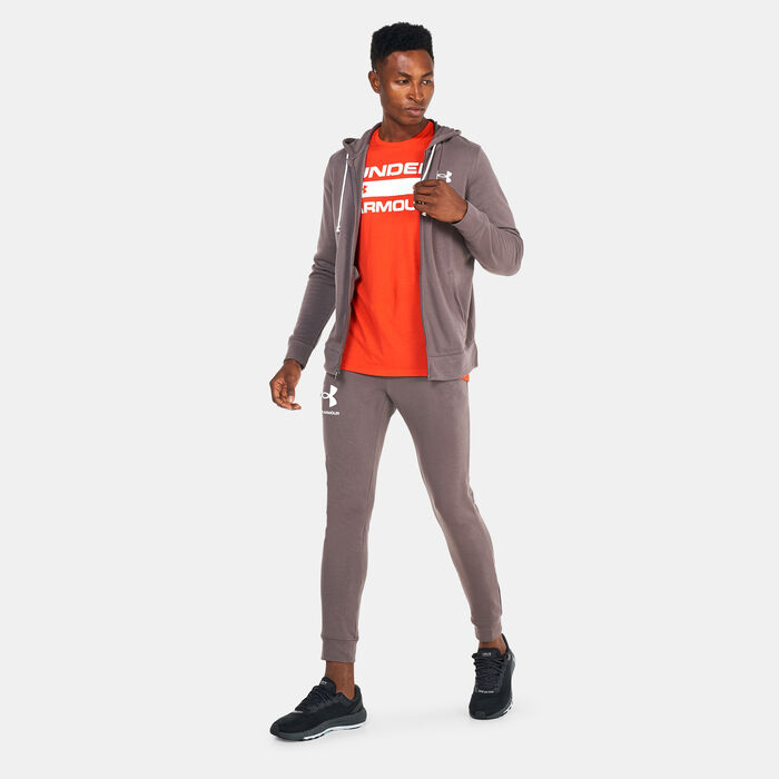 Under Armour Men's UA Rival Terry LC Full Zip Hoodie Grey Under Armour Men's UA Rival Terry LC Full Zip Hoodie Grey image number 2