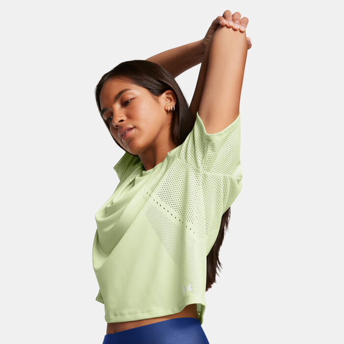 Under Armour Women's Vanish Engineered Training T-Shirt Green image number 2